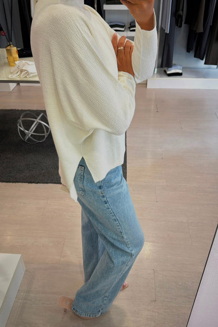 Lupetto kimono bianco kn