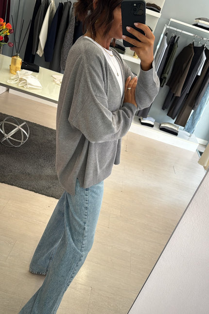 Cardigan over grigio kn