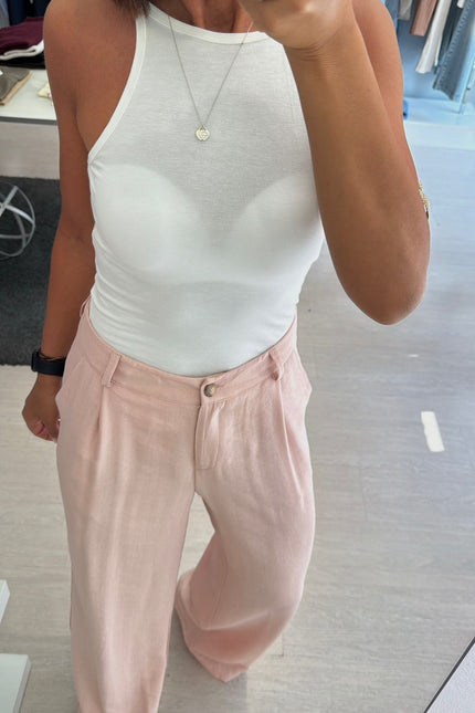 Pantalone modal rosa pastello cc