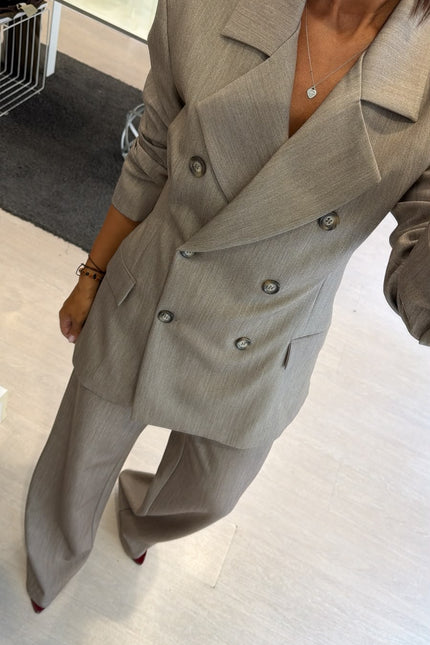 Giacca Robe Manteau completo tortora ak