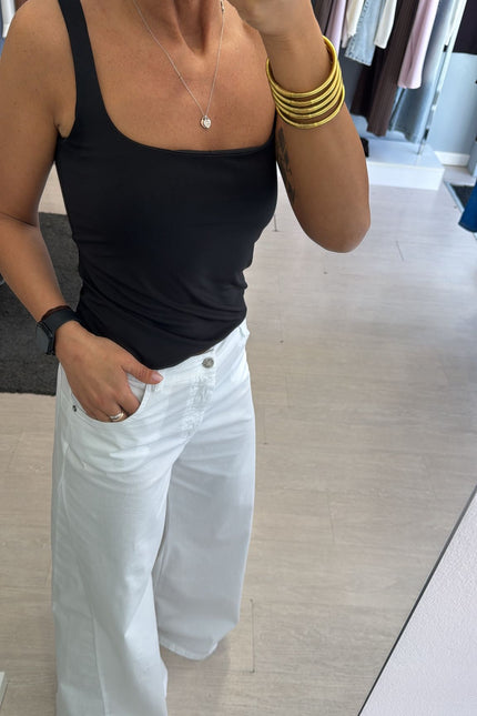 Jeans wide leg bianco kk