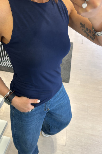 Canotta americana blu