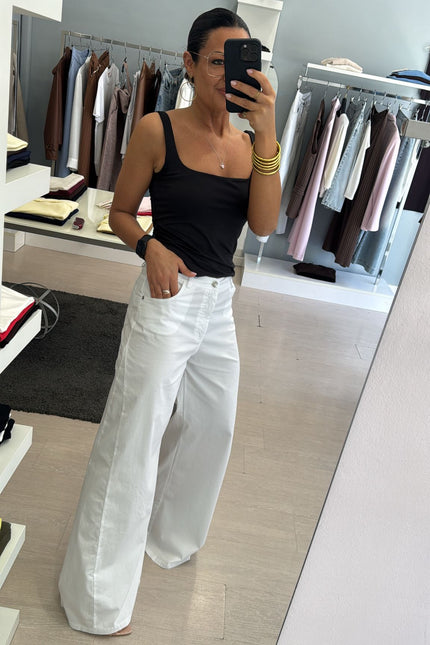 Jeans wide leg bianco kk