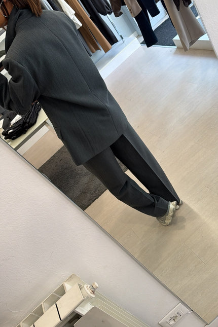 Pantalone antracite micro-gessato completo kn