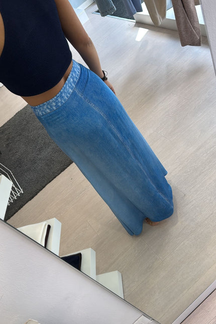 Gonna denim in chambray kk