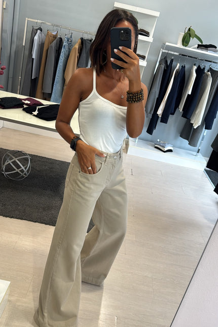 Jeans wide leg sabbia kk