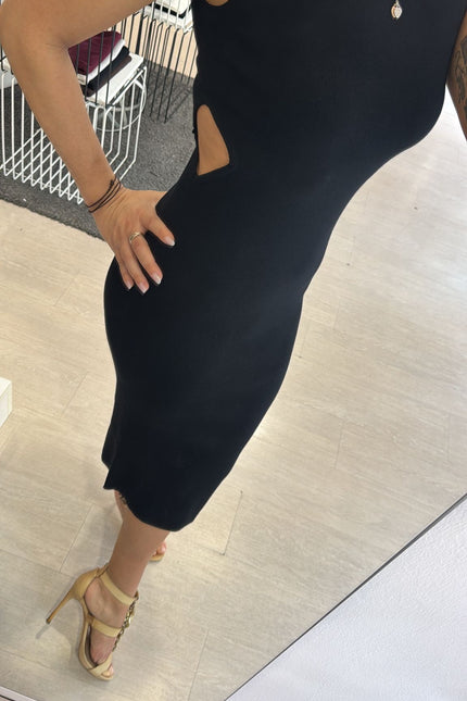 Abito Cut Out Nero kn