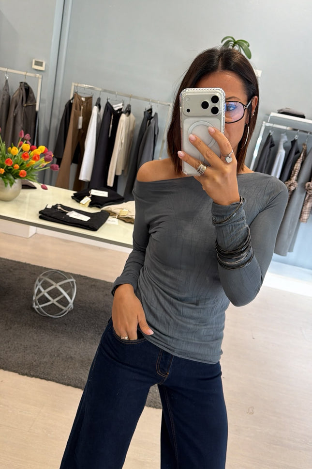 Maglia grigio piombo fiammata kk