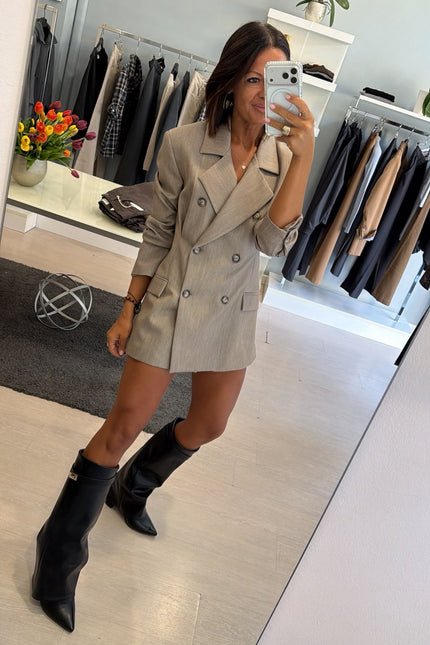 Giacca Robe Manteau completo tortora ak