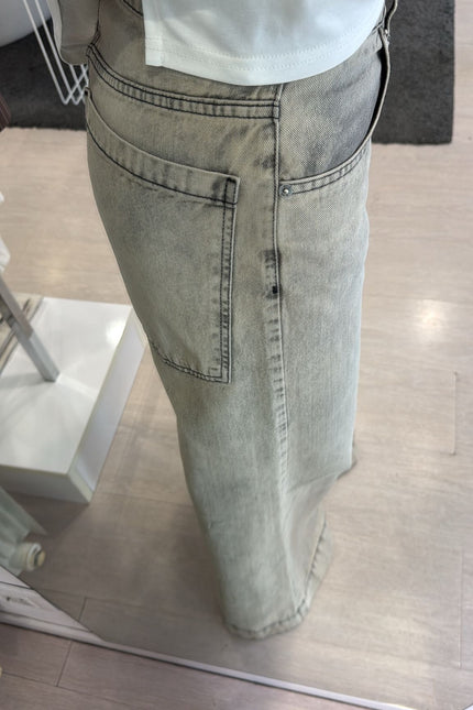 Jeans wide leg vintage wash
