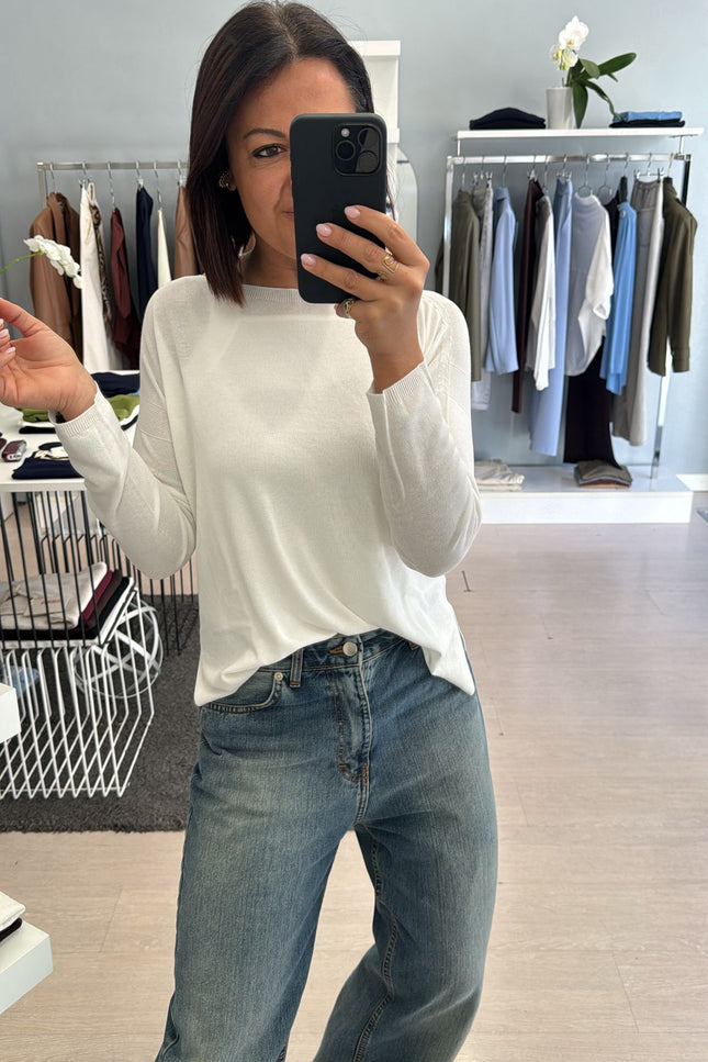 Maglia barca spacchetti bianca