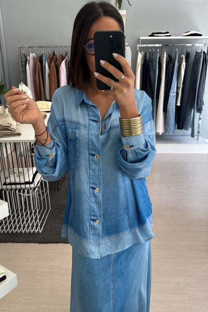 Camicia denim in chambray kk