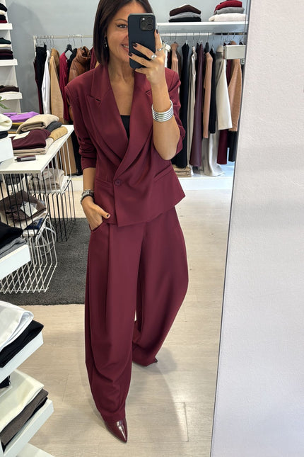 Giacca over bordeaux