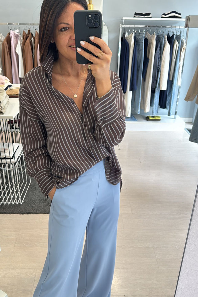 Camicia cioccolato oversize cc