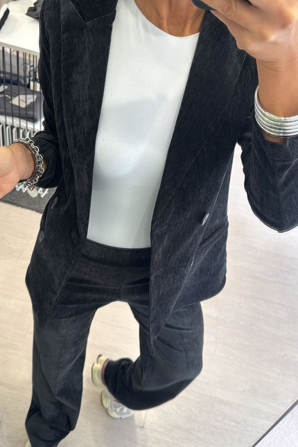 Pantalone velluto nero