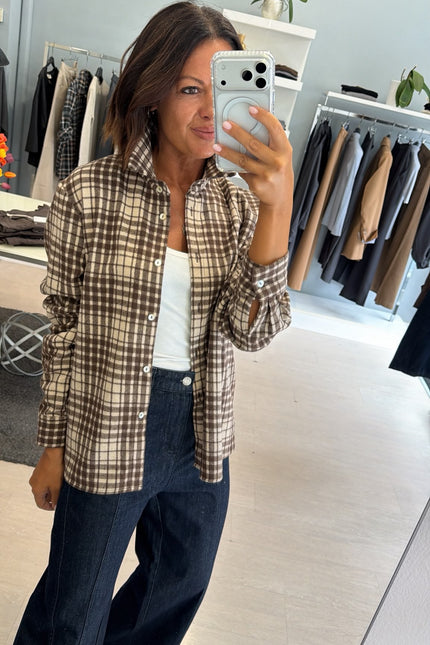 Camicia check cioccolato cc