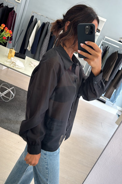 Camicia Lyocell nera ak