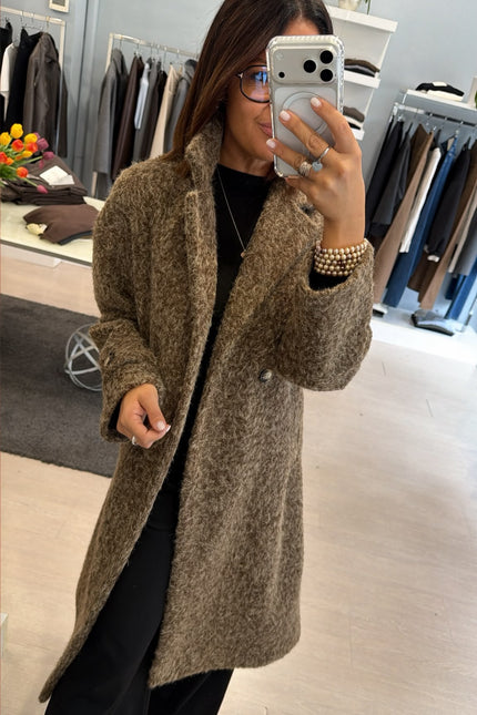Cappotto Mid-Lenght Bouclè Ak