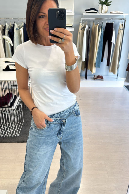 T-shirt slim bianca cc