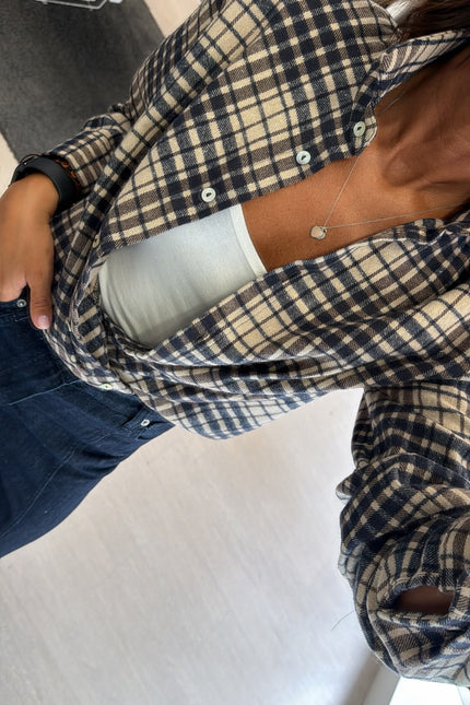 Camicia check blue cc