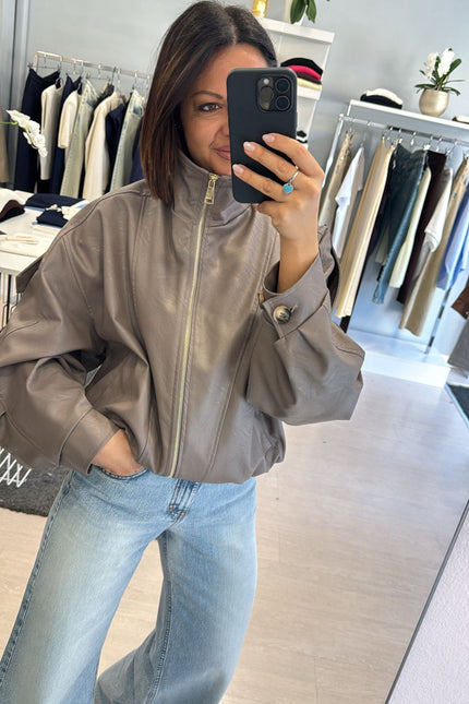 Bomber ecopelle fango