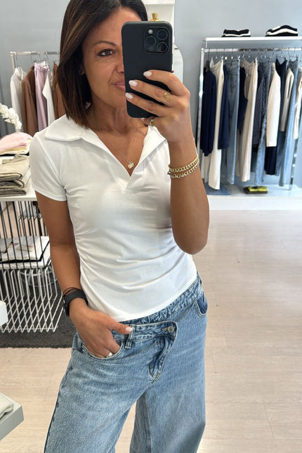 Polo bianca slim cc