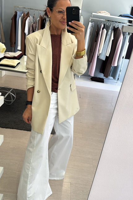 Jeans wide leg bianco kk