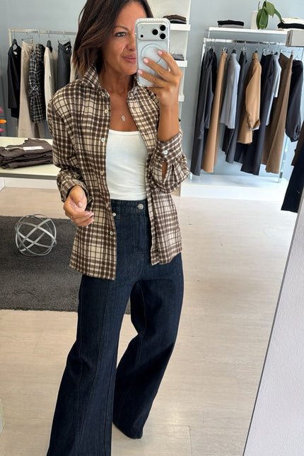 Camicia check cioccolato cc