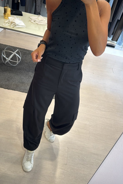 Pantalone cargo nero kn