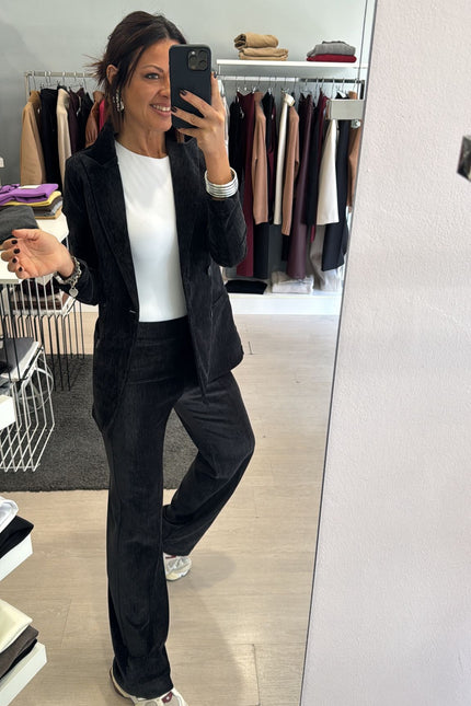 Pantalone velluto nero
