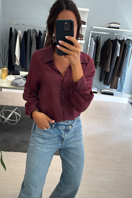Camicia Lyocell bordeaux ak