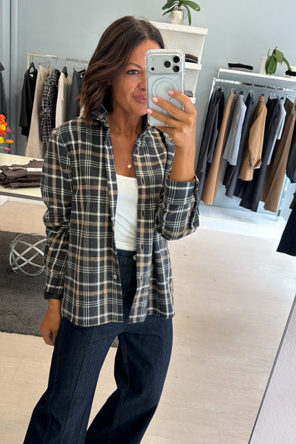 Camicia check grigio piombo cc