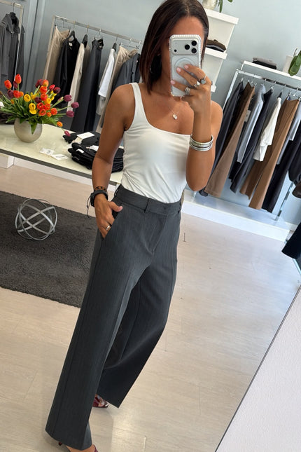 Pantalone antracite micro-gessato completo kn