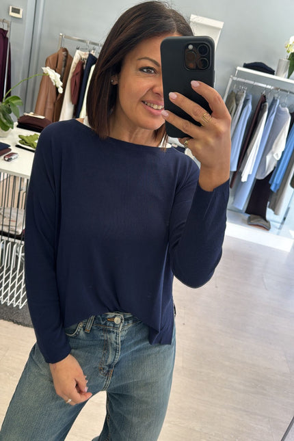 Maglia barca spacchetti blu