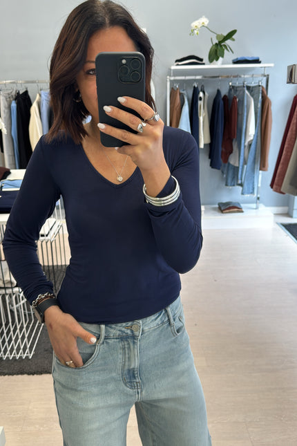Scollo a V modal blu