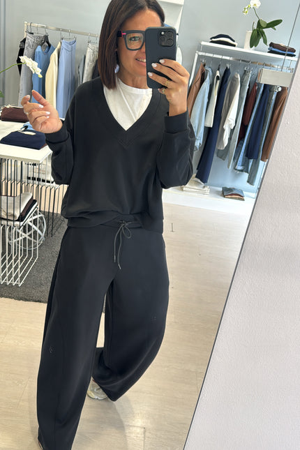 Pantalone felpa nero