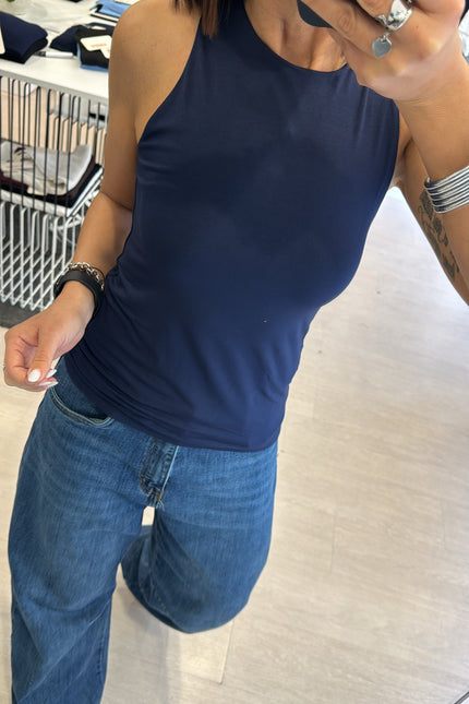 Canotta americana blu