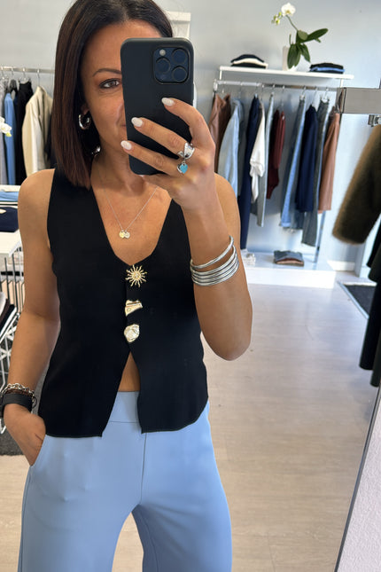 Gilet gioiello nero