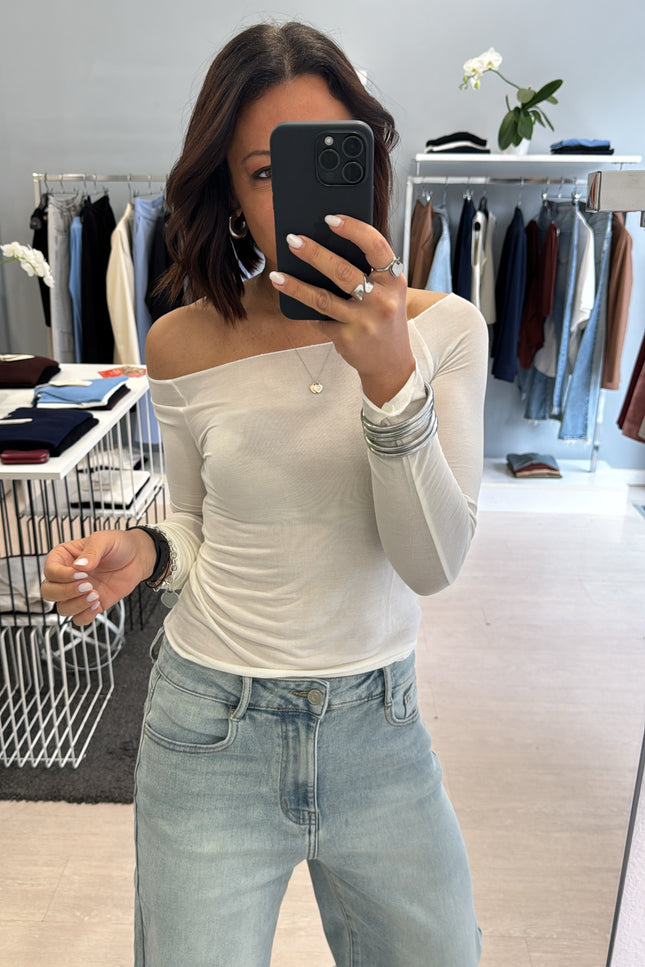 Scollo a barca modal bianca