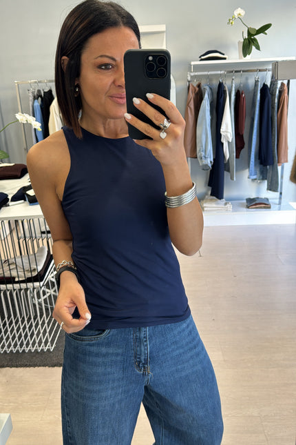 Canotta americana blu