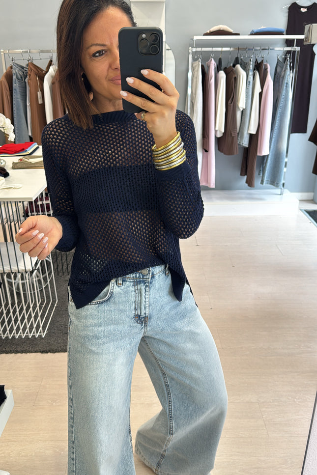 Maglia rete blu kn