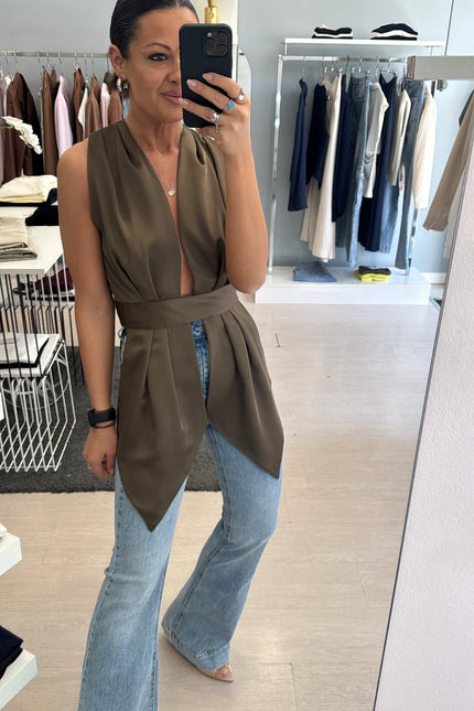 Camicia satin muschio kk