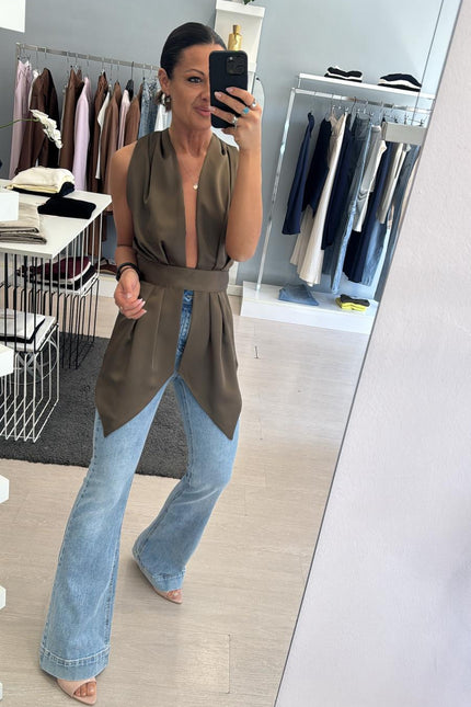 Camicia satin muschio kk