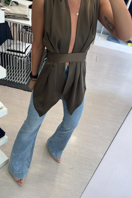 Camicia satin muschio kk