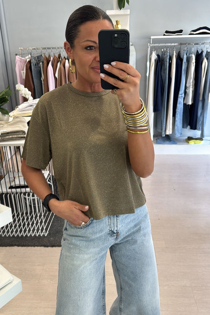 T-shirt lurex militare kn