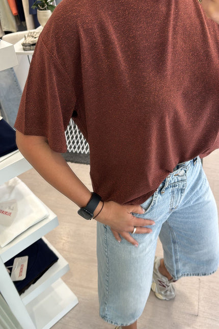 T-shirt lurex ruggine kn