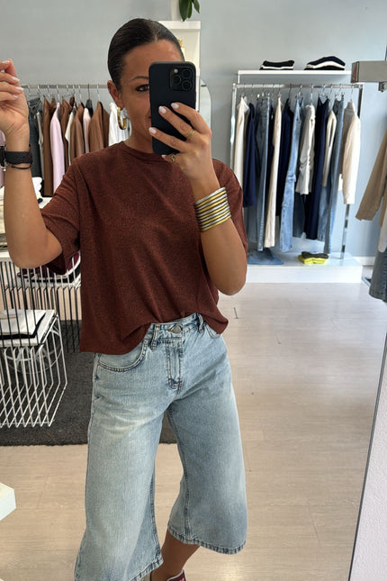 T-shirt lurex ruggine kn