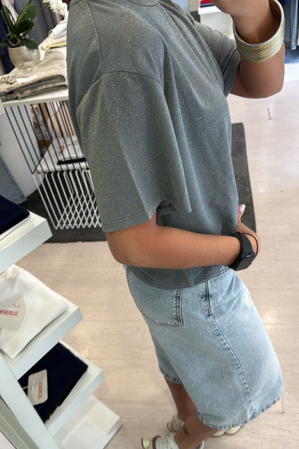 T-shirt lurex jeans kn