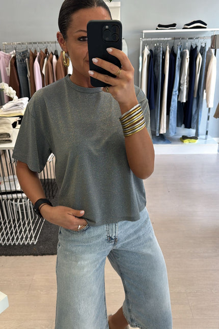 T-shirt lurex jeans kn
