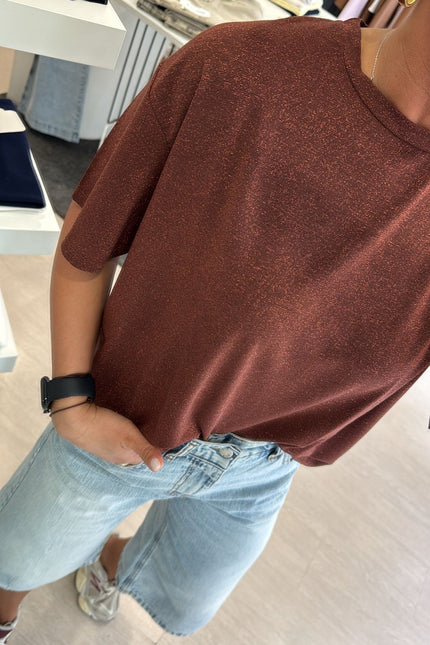 T-shirt lurex ruggine kn